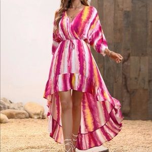 New‼️Tie Dye High Low Dress